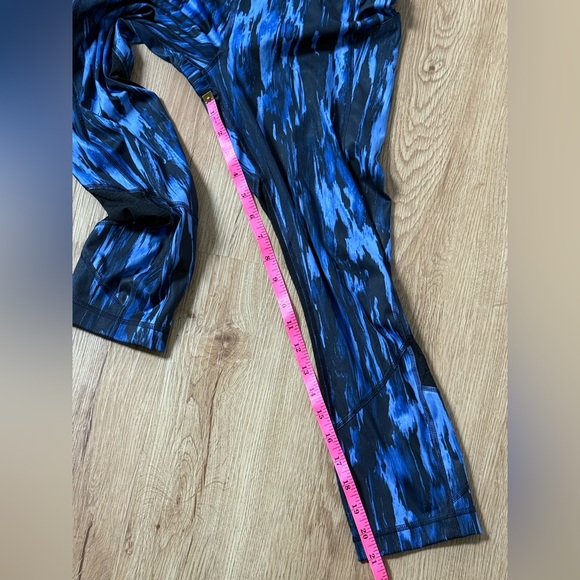 Lululemon Pace Rival Crop Leggings Women’s Size 4 Blue Black Mesh Pockets - Picture 12 of 12